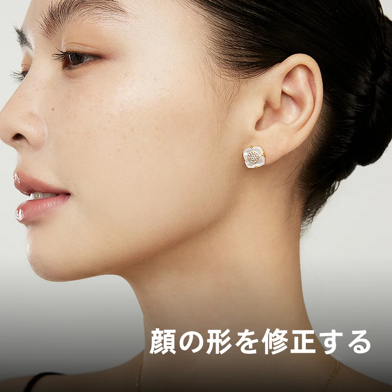 高級感漂う四葉クローバーイヤリング【オリジナルデザイン・個性派・コーディネートしやすい】