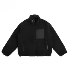 SLAMBLE 冬用モザイクフリース立ち襟ジッパー保温ジャケット【男女兼用・カジュアル・万能】