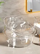 透明プラスチック製 洗面器【学生用・厚手・耐久性あり】