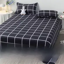 夏用クール感フラットシーツ【シンプルチェック・学生寮用・単品】
