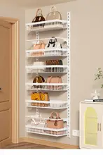 穴あけ不要の壁掛け収納ラック【多層・調整可能・キッチン用】