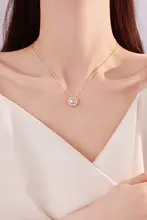 シンプルな人工ダイヤモンド吊り下げネックレス【鎖骨チェーン・小型デザイン】