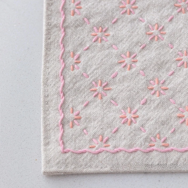 米字纹刺繍材料キット：コットンリネン素材で手作りを始めるための実用ガイド