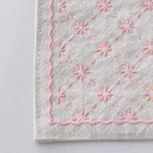 米字纹刺繍材料キット【コットンリネン素材・手作り用】