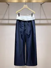 取り外し可能なウエストベルト付きカジュアルパンツ【花柄刺繍・スポーティー・ストレート】（セットアップ対応）