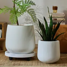 植木鉢 大型 観葉植物用 モンステラ マグネシア製 陶器風 リビング 床置き 北欧風 シンプル 上品
