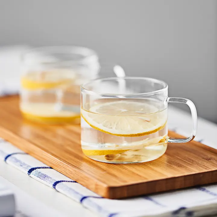 150mlガラス製小茶杯【持ち手付き・透明・功夫茶用】