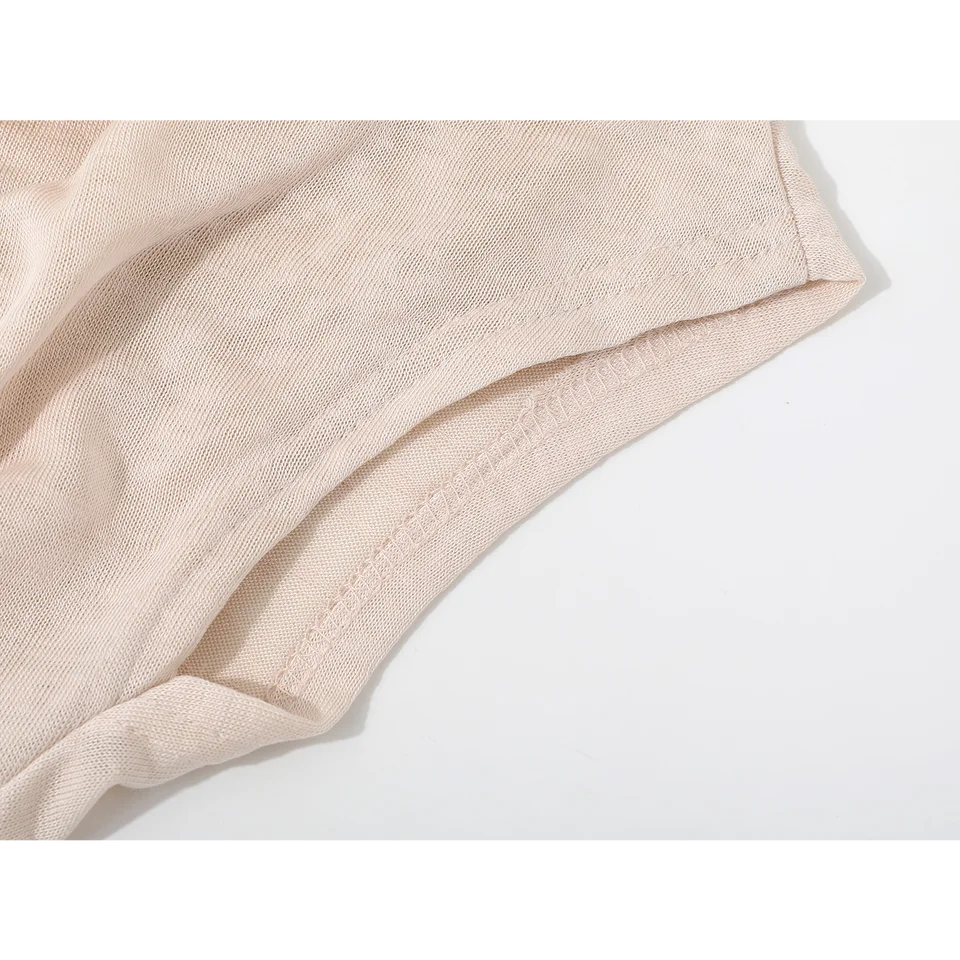 した雰囲気の裾フリル半袖Tシャツ【女性用・夏用・レース付き・柔らかいデザイン】（セットアップ対応）