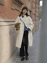 ダブルフェイスウールコート【100%オーストラリアウール・バッファローボタン・秋冬用・中長丈】