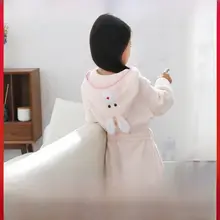 金号 100%コットン製 キッズ浴衣セット【無地・刺繍デザイン・フード付き・ギフトボックス入り】