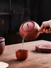 朱泥の手作りティーポット【薄く軽量・炭火用・茶器セット対応】