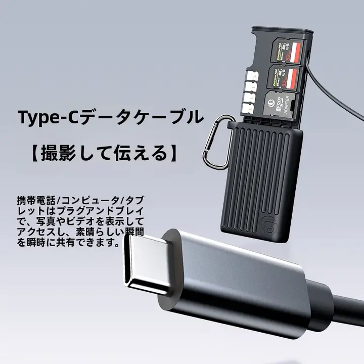 Ulanzi CFEA/CFEB多機能SDカードリーダー【Type-C接続・高速データ転送・カメラ/スマホ/PC対応】