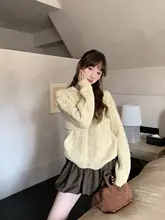 優しいフラワーハンドニットカーディガン【冬用・可愛いデザイン・女性用】