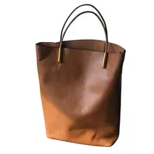 革製トートバッグ【シンプル・手提げ・ショルダー兼用・バケツ型】