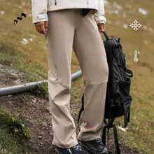 加厚フリース登山パンツ【女性用・冬季・アウトドア・快適な履き心地】