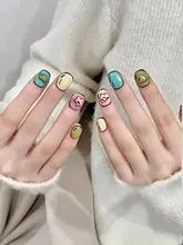 かわいい少女風立体感ネイルシール【純手工・二次元デザイン・白肌効果】