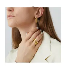 純銀製 三環Tubogasリング【個性的で洗練されたデザイン】