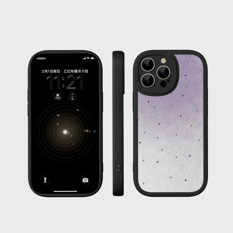 多巴胺星星デザインのスマートフォンケース【iPhone・Android対応・レザー風】