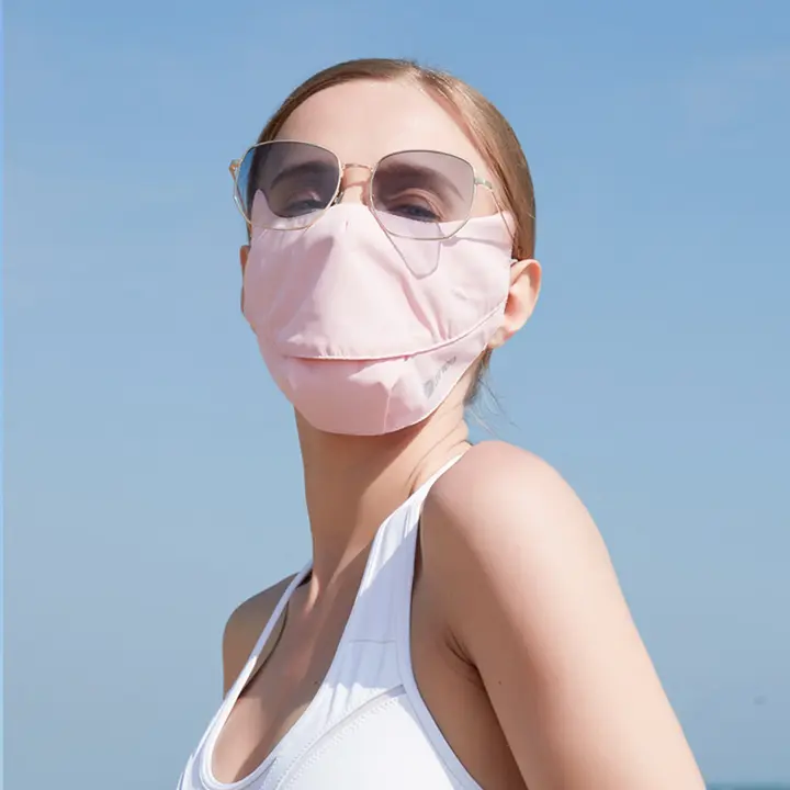UVカットマスク【夏用・女性用・アイプロテクション・大きめ・ひんやり素材】