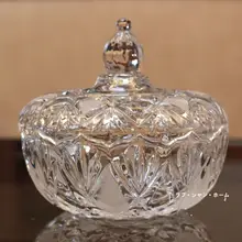 ヨーロピアンスタイル ガラス製キャンディジャー【収納ボックス・お菓子・調味料・ジュエリーボックス】