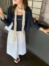 春夏用ファッションスカーフ【使いやすい・マルチスタイル・ベージュ系】