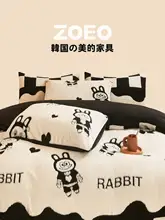 高克重牛乳フランネルのカートゥーン風ベッドカバーとシーツ【保温・快適・ピーターラビットデザイン】（セットアップ対応）