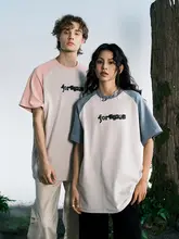 アメリカンビンテージ風 ラグランショートTシャツ【フィット感抜群・カジュアル・男女兼用】