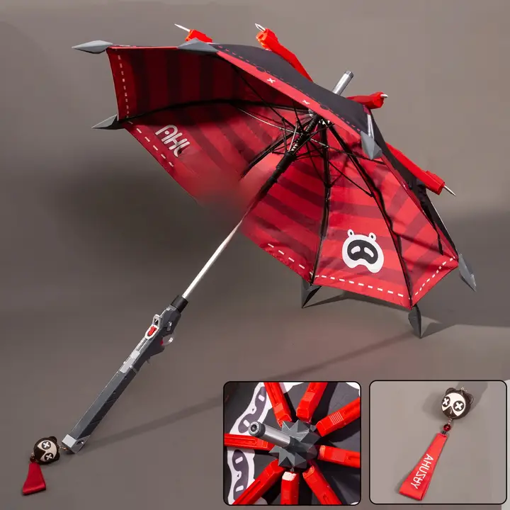柚葉デザインのコスプレ手持ち傘【アニメ・ゲーム用・武器タイプ】