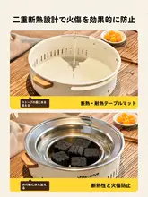 Urbanwave 囲炉裏風 卓上暖炉 セット 2WAY 電気 炭火 兼用 煮茶 バーベキュー 家庭用