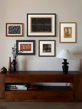 フランス風ヴィンテージスタイルのリビング装飾画【抽象デザイン・レトロ・玄関用】（セットアップ対応）