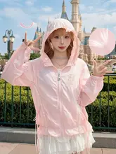 可愛らしいデザインのUPF防晒服【レース・軽量・通気性】