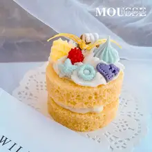 アロマキャンドル用シリコン型【円形ケーキデザイン・DIY・創意ギフト】