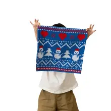 クリスマスデザインの純綿バスタオル【キャラクター・吸水性・四角型・大人用】