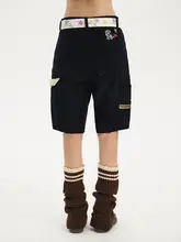 春季カジュアルデザインのストレートコーデュロイショートパンツ【  快適な着心地・ヴィンテージ風】（セットアップ対応）