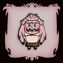 可愛いピッグマンバッジ【ゲーム関連・胸元アクセサリー】
