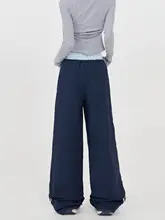 パラシュートパンツ ワイドパンツ メンズ ネイビー ダブルウエスト 防水 速乾 アメカジ ヴィンテージ ストリート「Remedie」