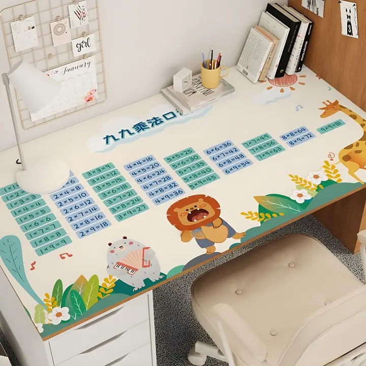 シリコン製デスクマット 子供用 学習用 目の保護 椅子と机で使用
