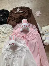 ロリータ風デザイン 長袖シャツ【ドールカラー・春用・個性的】