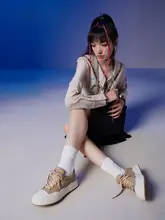 BellaLilyの新作ストリートスタイル牛革スニーカー