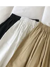フレアスカート【Aライン・ホワイト・ミディ丈・プリーツ・大きいサイズ対応】