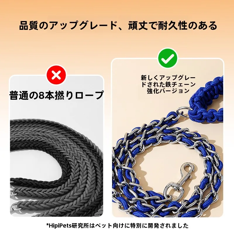 プロフェッショナルドッグトレーニングリード：大型犬用の耐久性と防爆仕様が実証された引っ張り防止設計