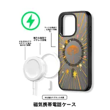 iPhone対応カラフル発光きのこスマホケース【透明・黒・カメラボタン付き】