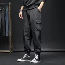 夏用 薄手カーゴパンツ【束脚デザイン・多ポケット・大きいサイズ・アイスシルク素材】