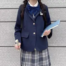 クリームホワイトの2ボタンJK制服風ジャケット【レディース・カジュアル・大学生向け】