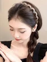 波浪デザインのヘアバンド【高級感・女性用・髪留め・おしゃれ用】