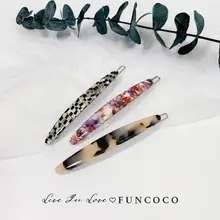 シンプルなアセテートヘアクリップ【レトロスタイル・サイドアクセサリー・女性用】