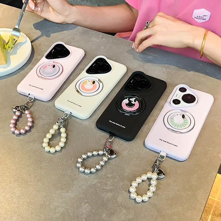 液体シリコン製スマートフォンケース【スタンド付き・ストラップ対応・華奢デザイン】