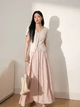 デザイン性のある大きいサイズのカジュアルトップス【高腰ワイドパンツ・おしゃれ】（セットアップ対応）