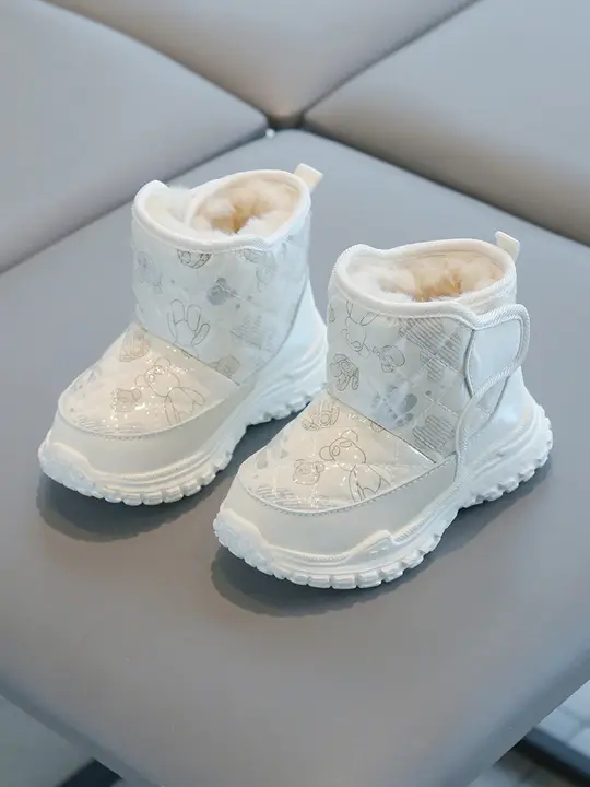 子供用 冬季防水スノーブーツ【極上の柔らかさ・裏地起毛・厚底】