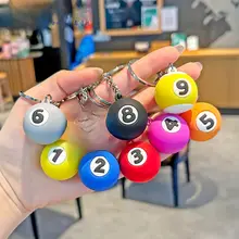 カラフルなビリヤードキーホルダー【アクリル製・バッグアクセサリー・イベントギフト】